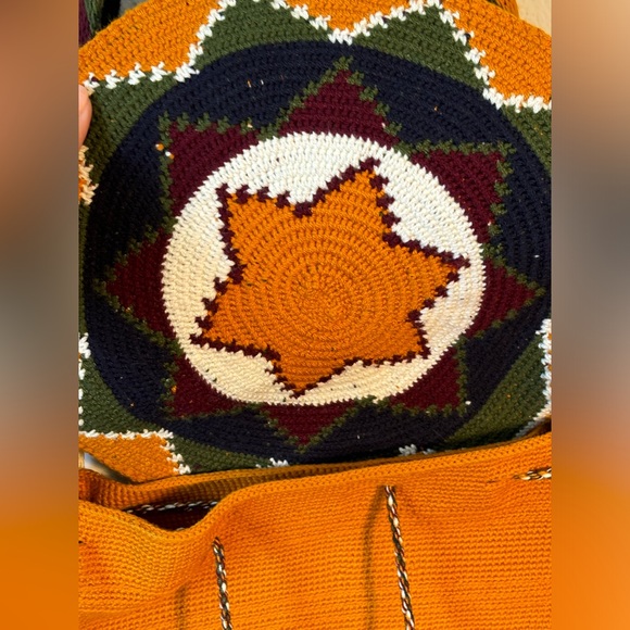 Colombian Wayuu Mochila Crossbody Bag with Crystals - Picture 11 of 13